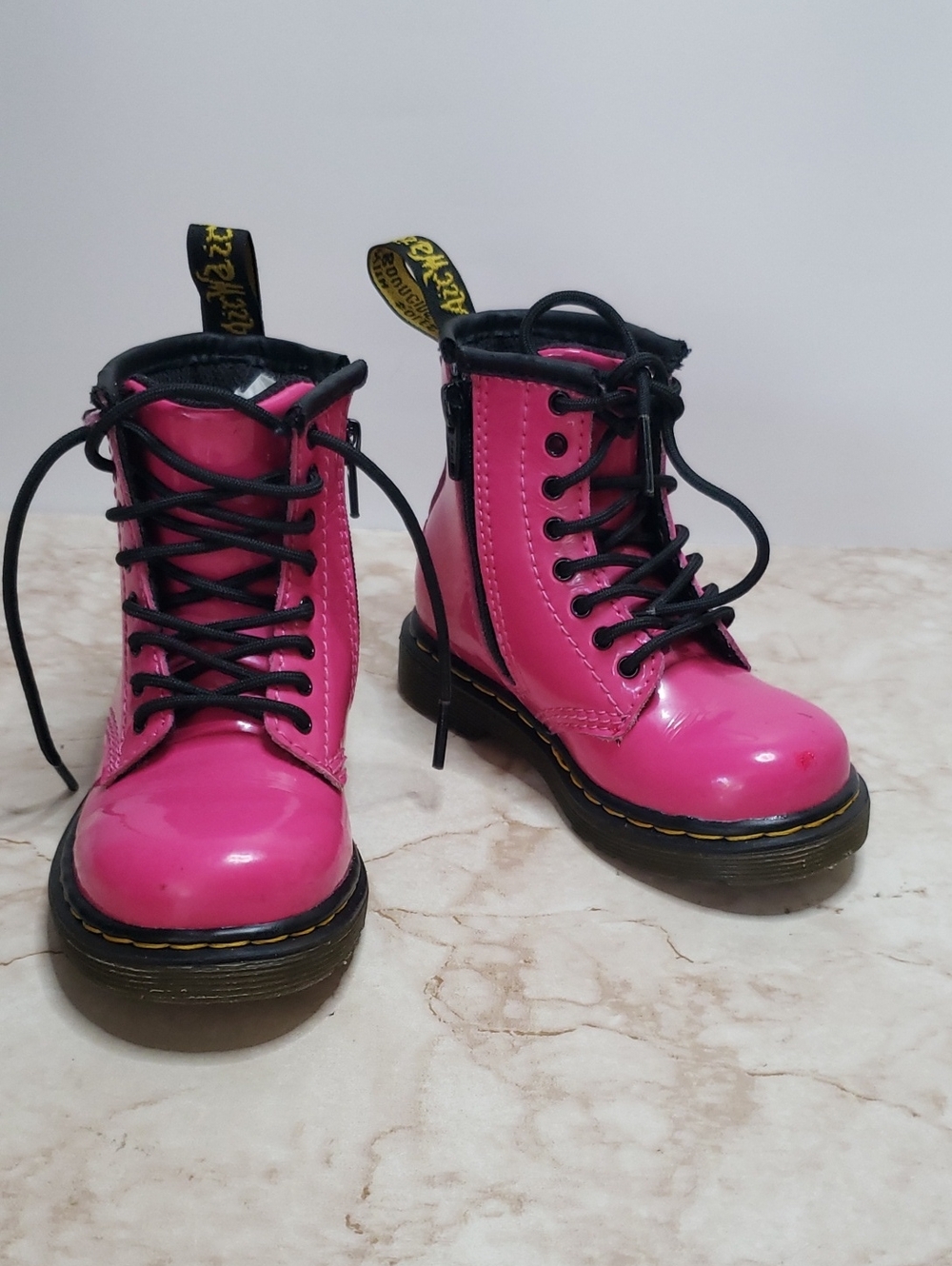 Dr.Martens Kids Pink  Brooklee Lace-Up Ankle Boots Size 7